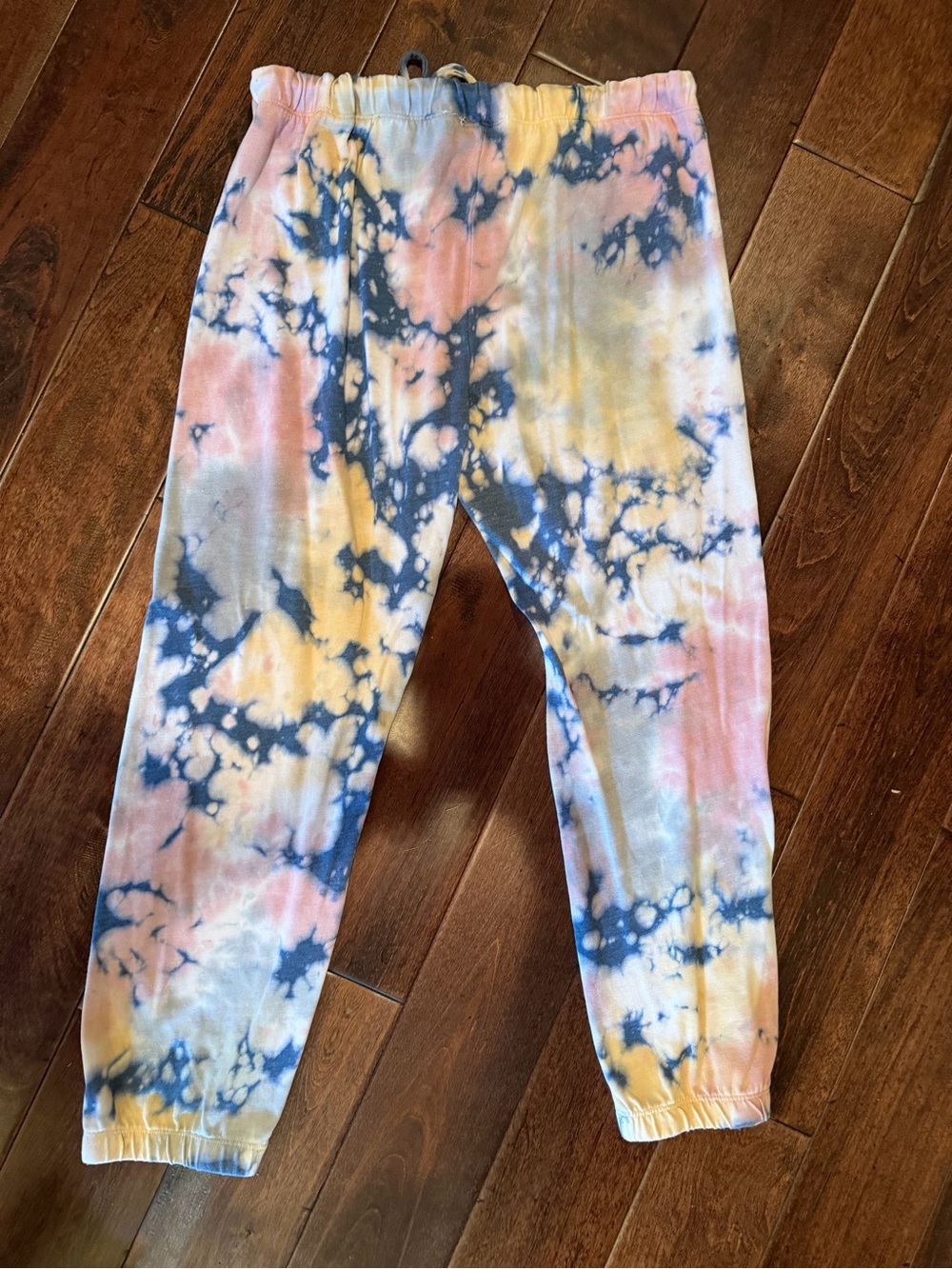 Free People Tie-Dye Track Pants in Navy, Pink, Yellow - Picture 12 of 12